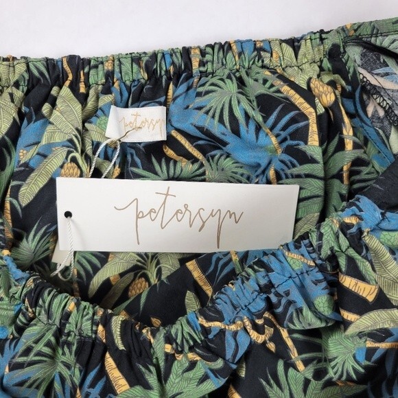 NEW Petersyn Lily Off The Should Long Sleeve Print Top, Medium, New With Tags - Picture 9 of 13